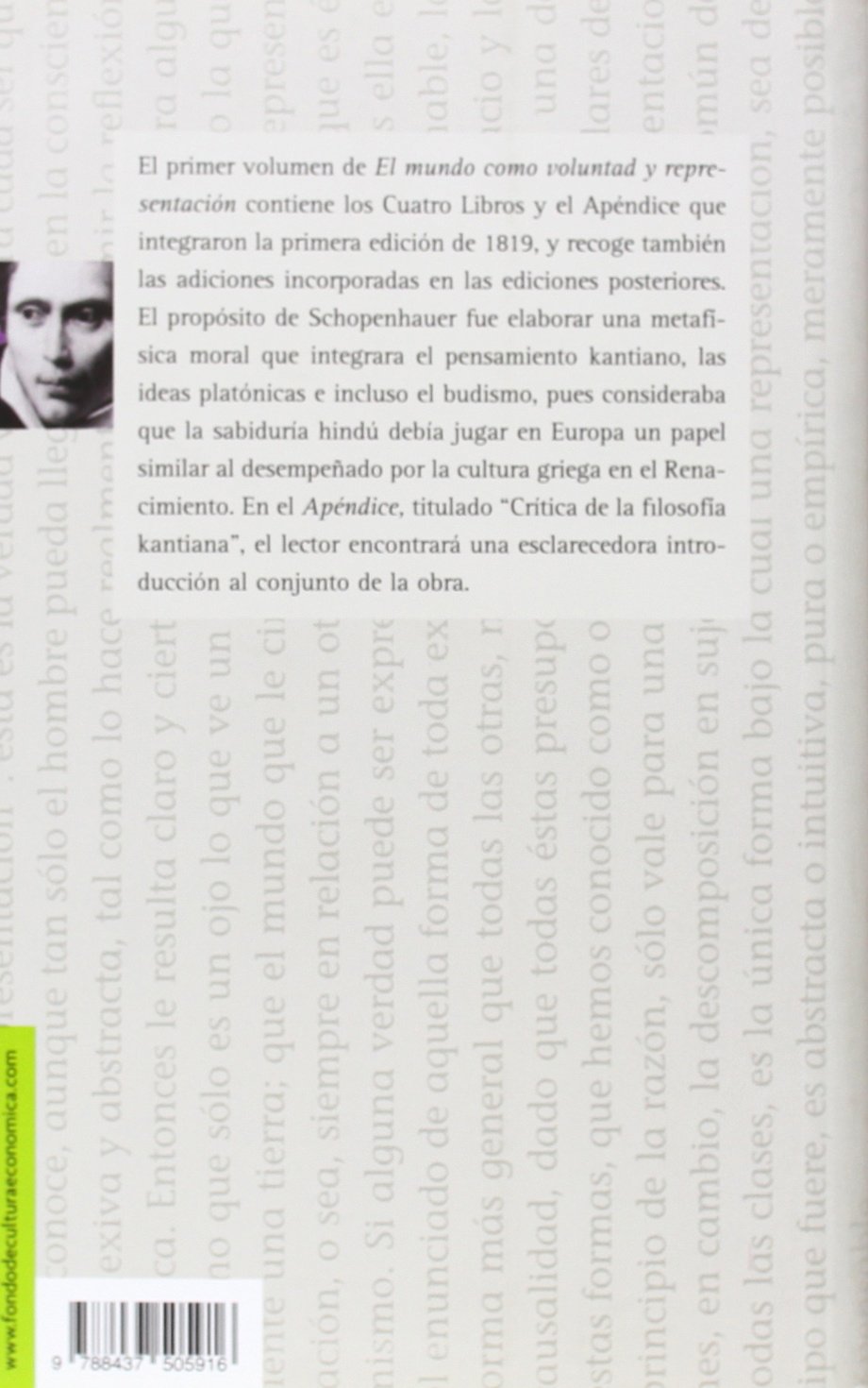 El Mundo Como Voluntad Y Representación - Volumen 1 (Filosofia (fce))