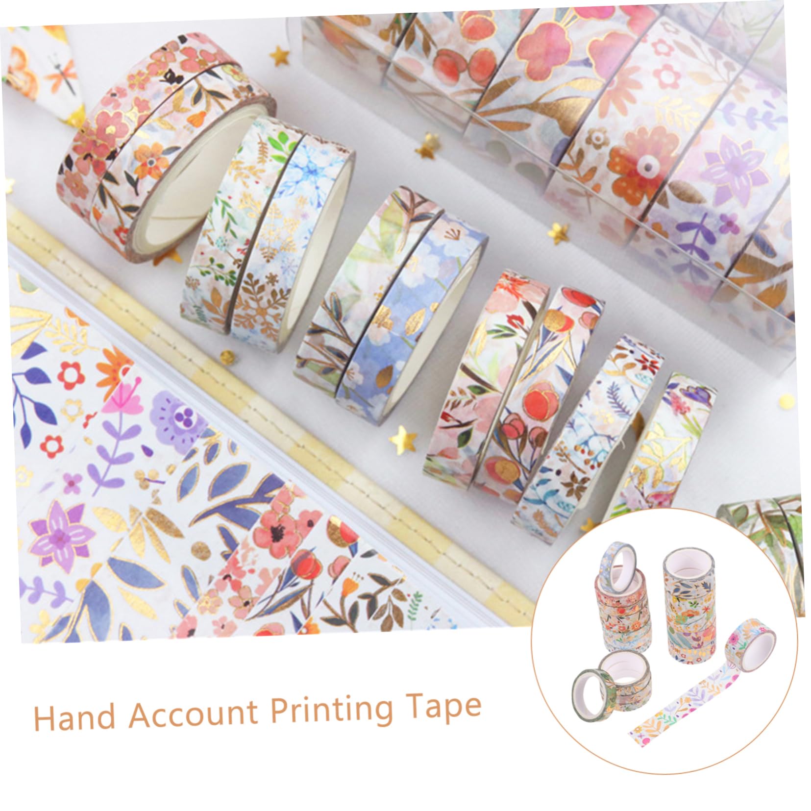 54rollen Washi Tape Mit Bunten Blumenmustern Dekoratives Klebeband Für -handwerke Scrapbooking Notizbuchgestaltung Und Kreative Projekte