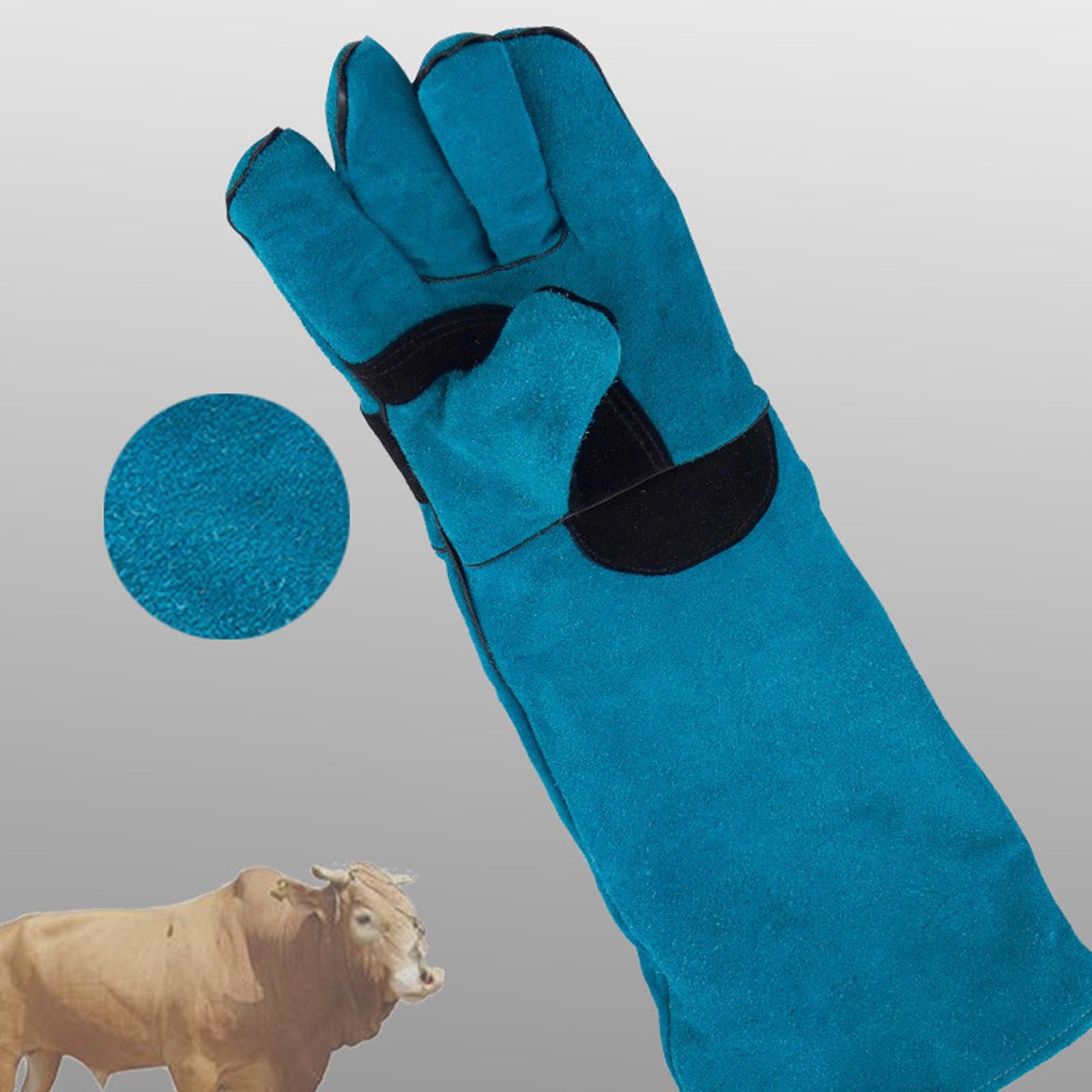 Gant permanent flexible pour la manipulation d'animaux rugueux, le jardinage, le toilettage professionnel et les gants de travail en cuir respirant