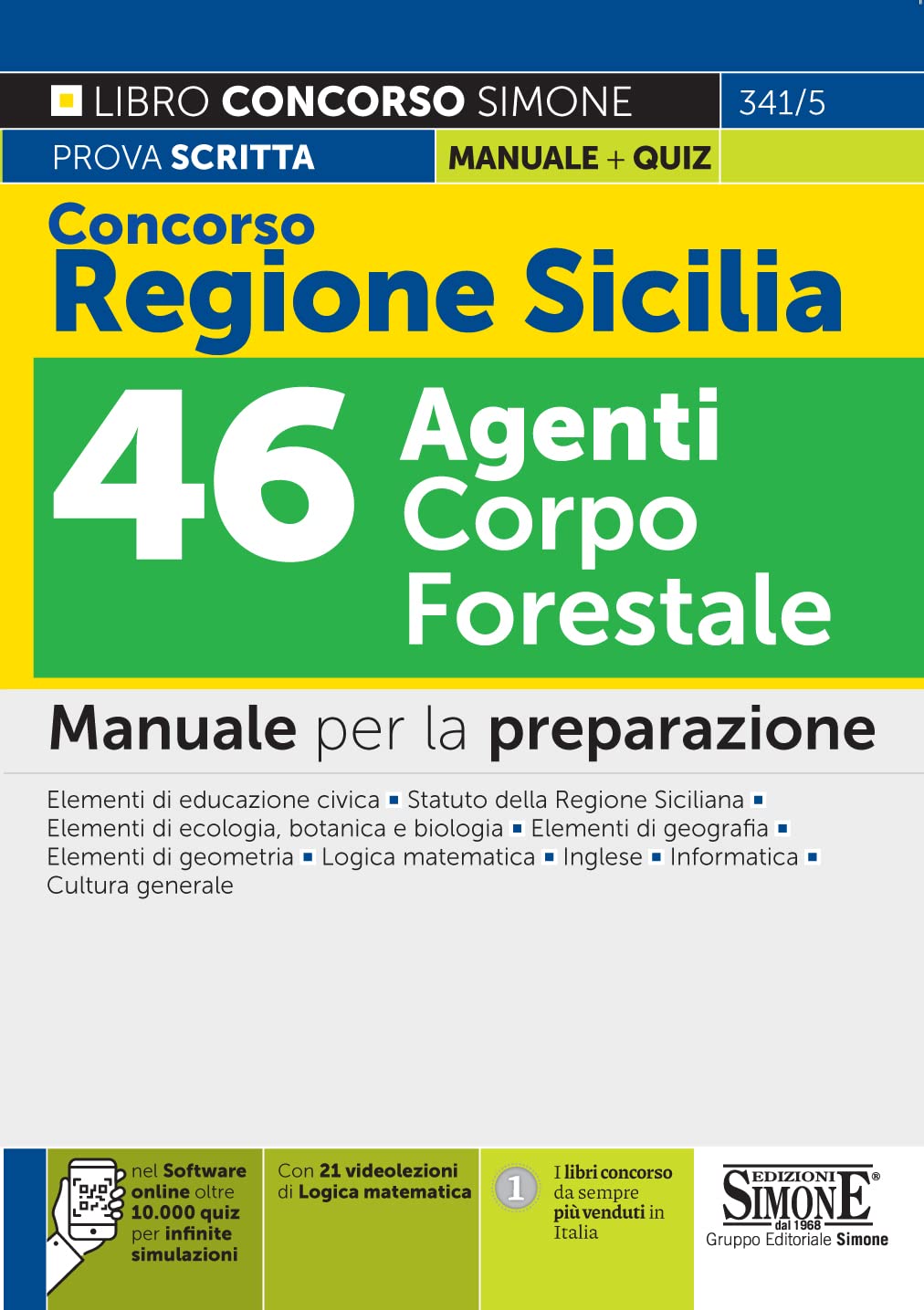 Concorso Regione Sicilia 46 Agenti Corpo Forestale – Manuale per la preparazione