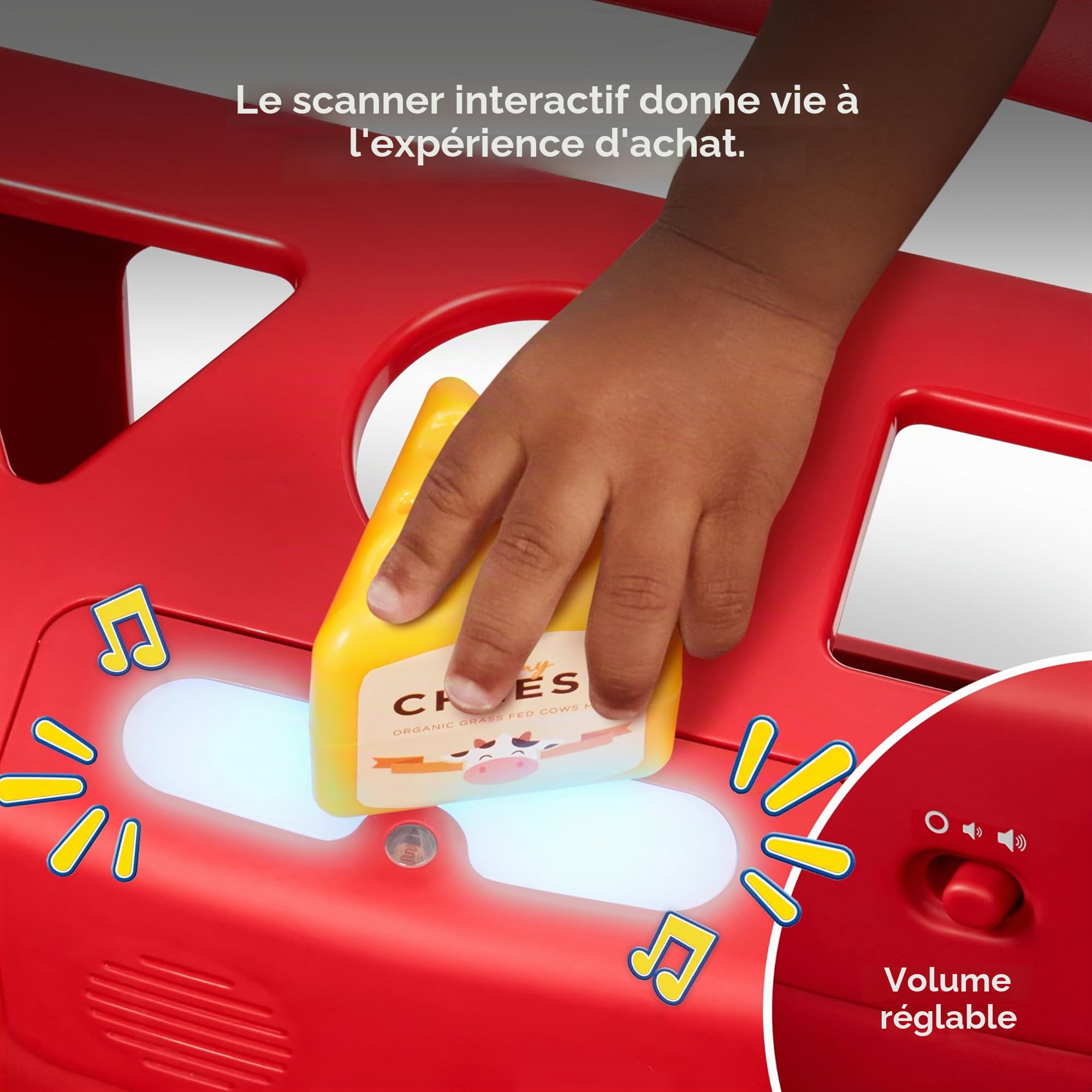 Radio Flyer Scan & Sort avec lumières et Sons Caddie, Chariot de Marche Rouge pour Tout-Petits, à partir de 1 an