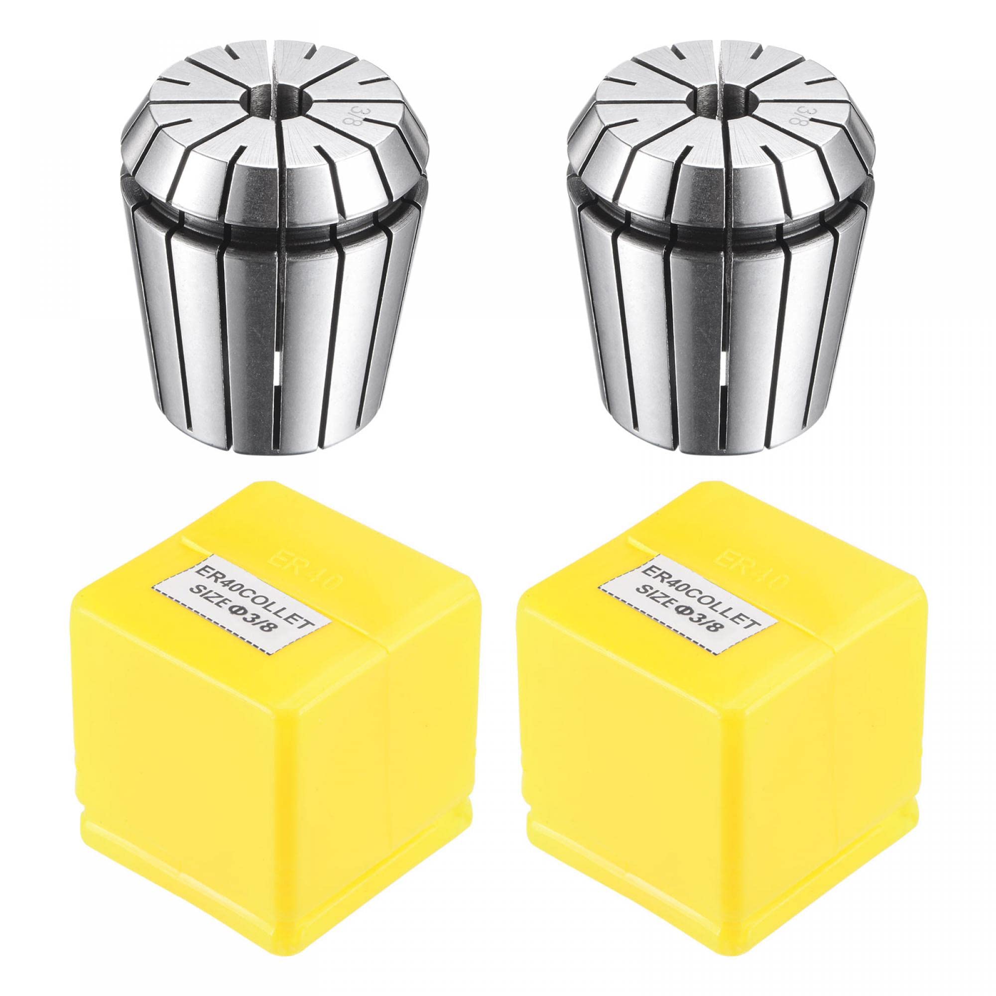 uxcell ER40 Spring Collet 3/8" Chuck for CNC Engraving Machine Lathe Milling Tool 2pcs