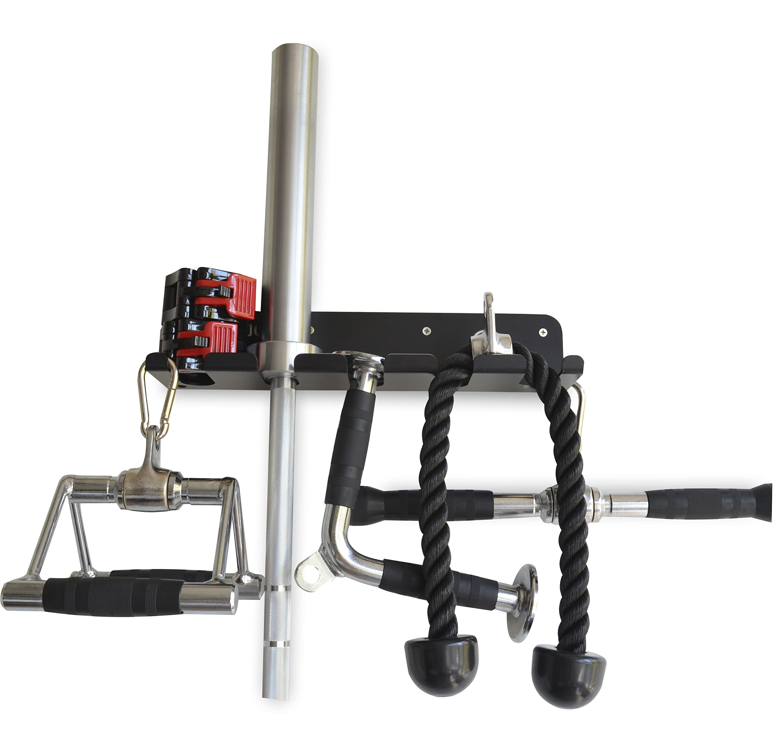 Supporto da parete per barra pesi in acciaio al 100% carbonio con 5 barre per il muscle building - MEOLLO