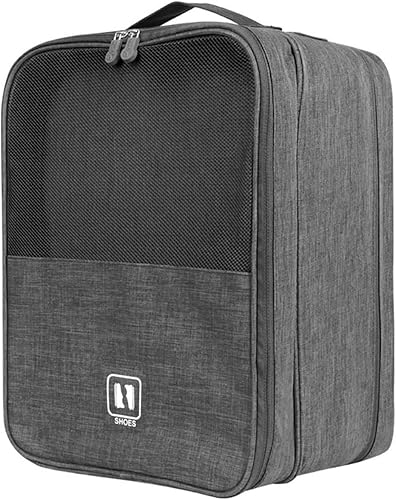 Bolsa de viaje para zapatos con capacidad para 3 pares de zapatos, bolsas de zapatos para viajes, bolsa portátil para zapatos impermeable, bolsa de