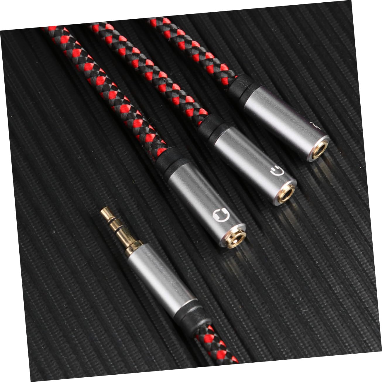 HOMSFOU 3piezas Cable Divisor De Audio y Splitter De Extensión Adaptador De Auriculares para Conectar Múltiples Dispositivos De Sonido Compatible y Otros Dispositivos Portátiles