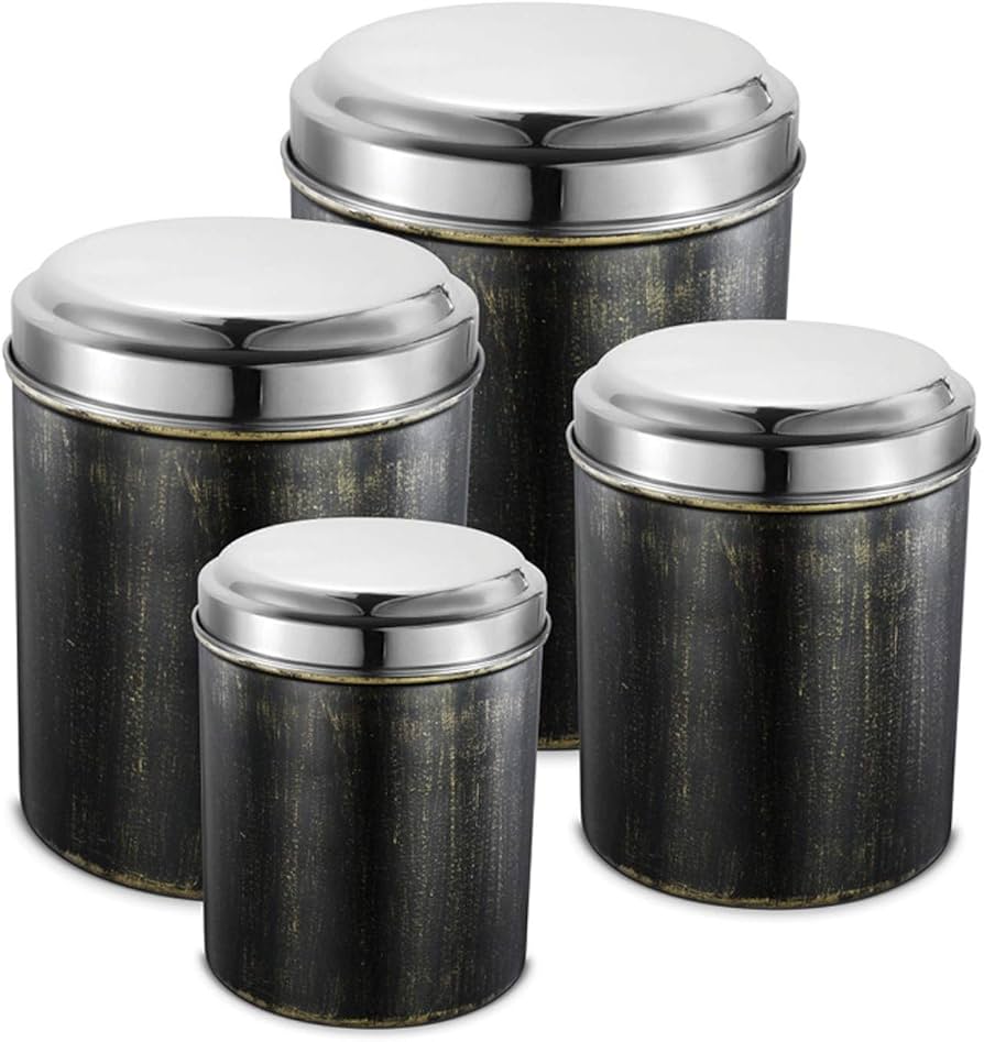 Buy JENSONS Stainless Steel Progetto Series 4 Pcs Canister Set