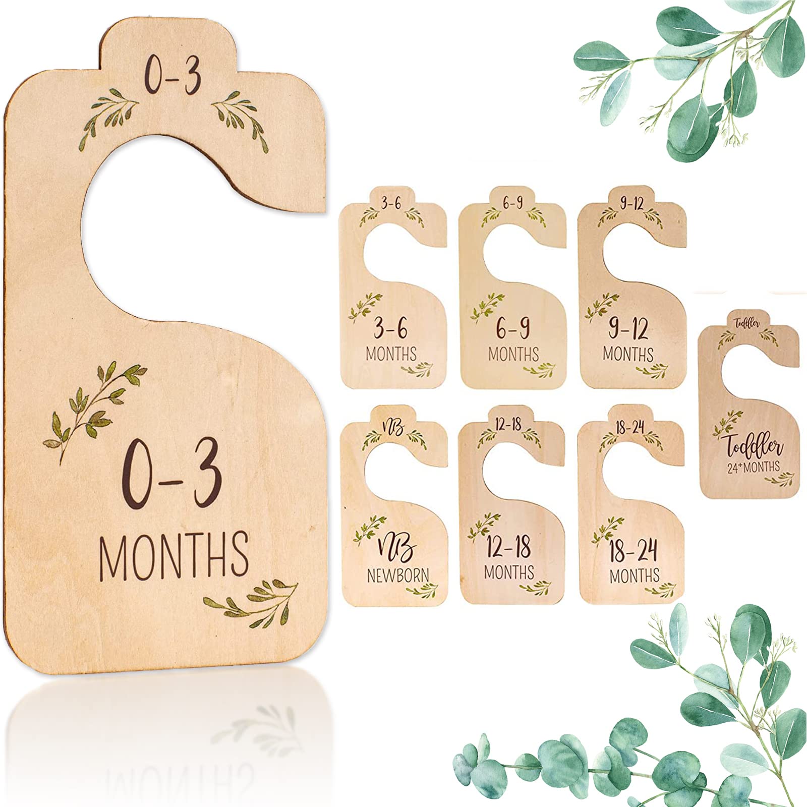 Séparateurs De Garde-robe Pour Bébé, 7 Pièces, Organiseur En Bois De La