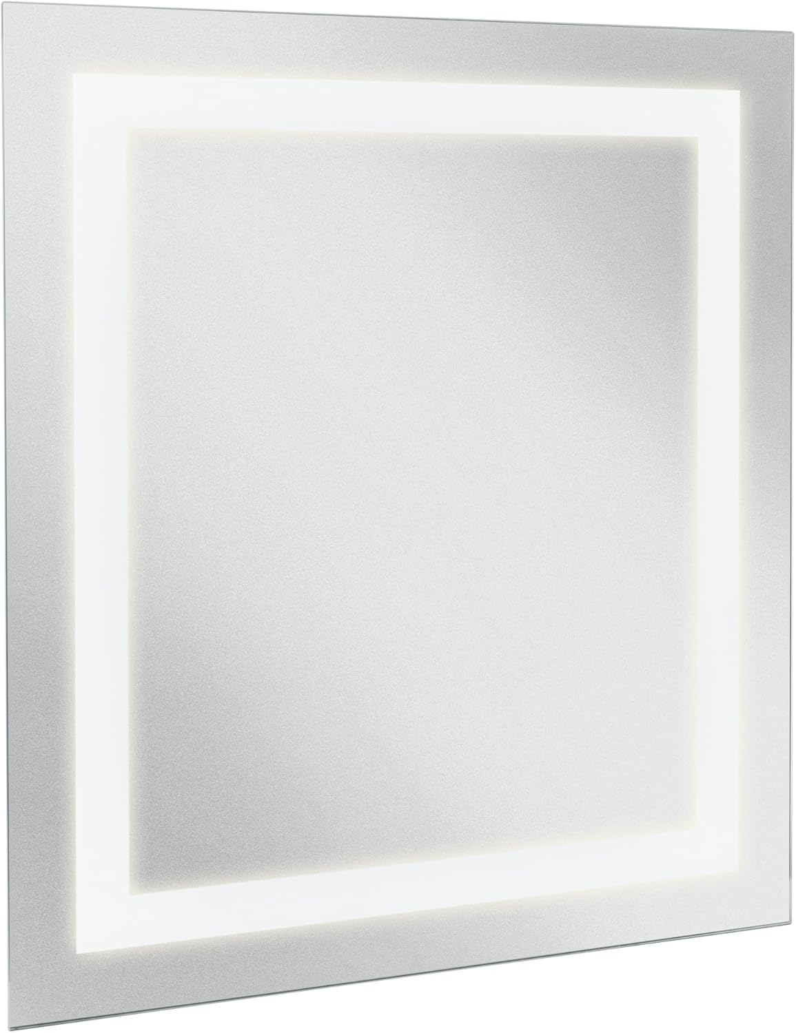 RecPro RV 22" x 19" LED Backlit Mirror | 4000K Cool White | Glass Mirror & Steel Base | 12V, 20 Watt | Surface Mount | Suitable for Damp Locations | Lighted Mirror