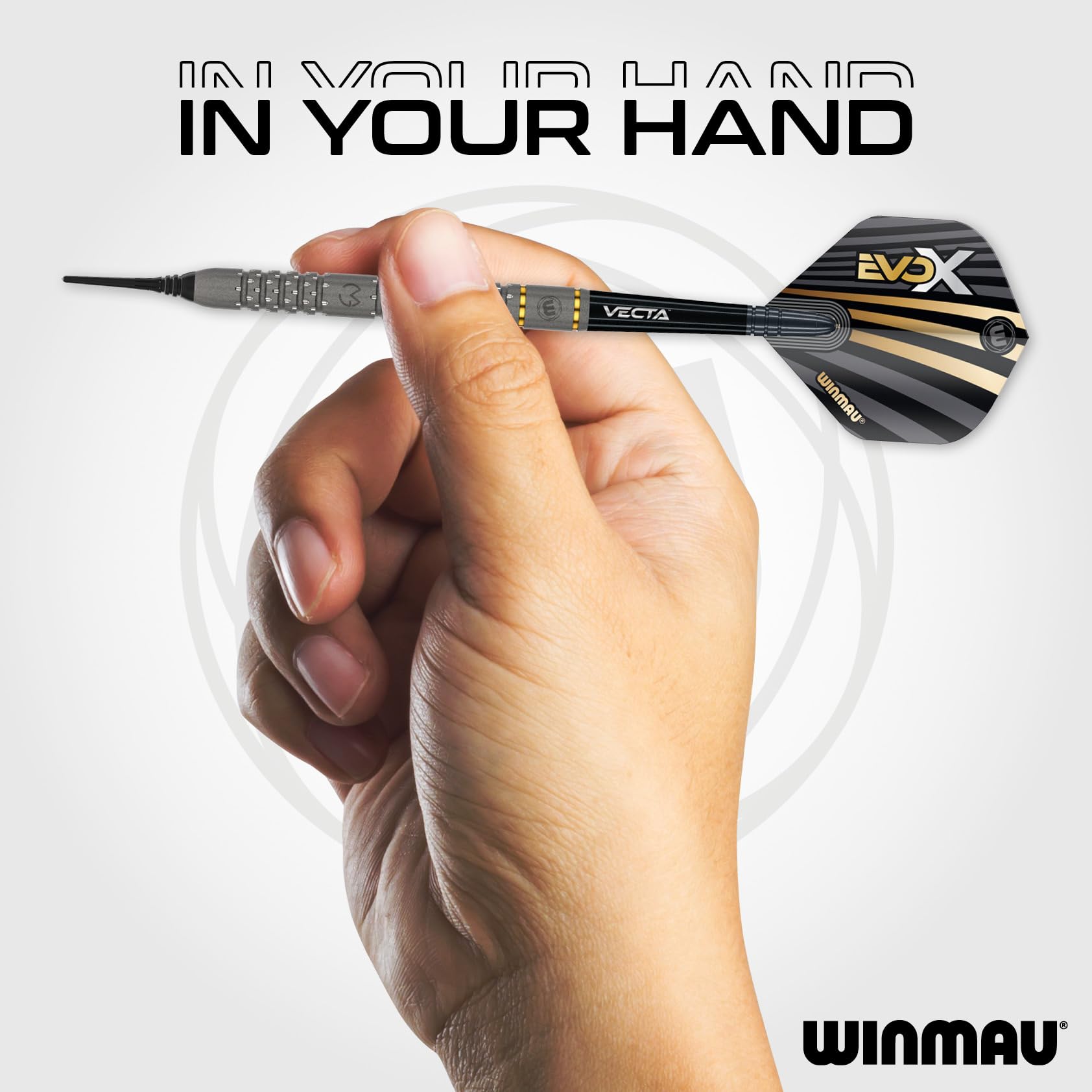 WINMAU – Michael Van Gerwen MvG - EvoX Set di Freccette Professionali con voli e steli per Freccette - Disponibile con Punta Morbida da 18 g, Peso Pieno da 20 g e Punta in Acciaio da 21g, 22,5g e 24g