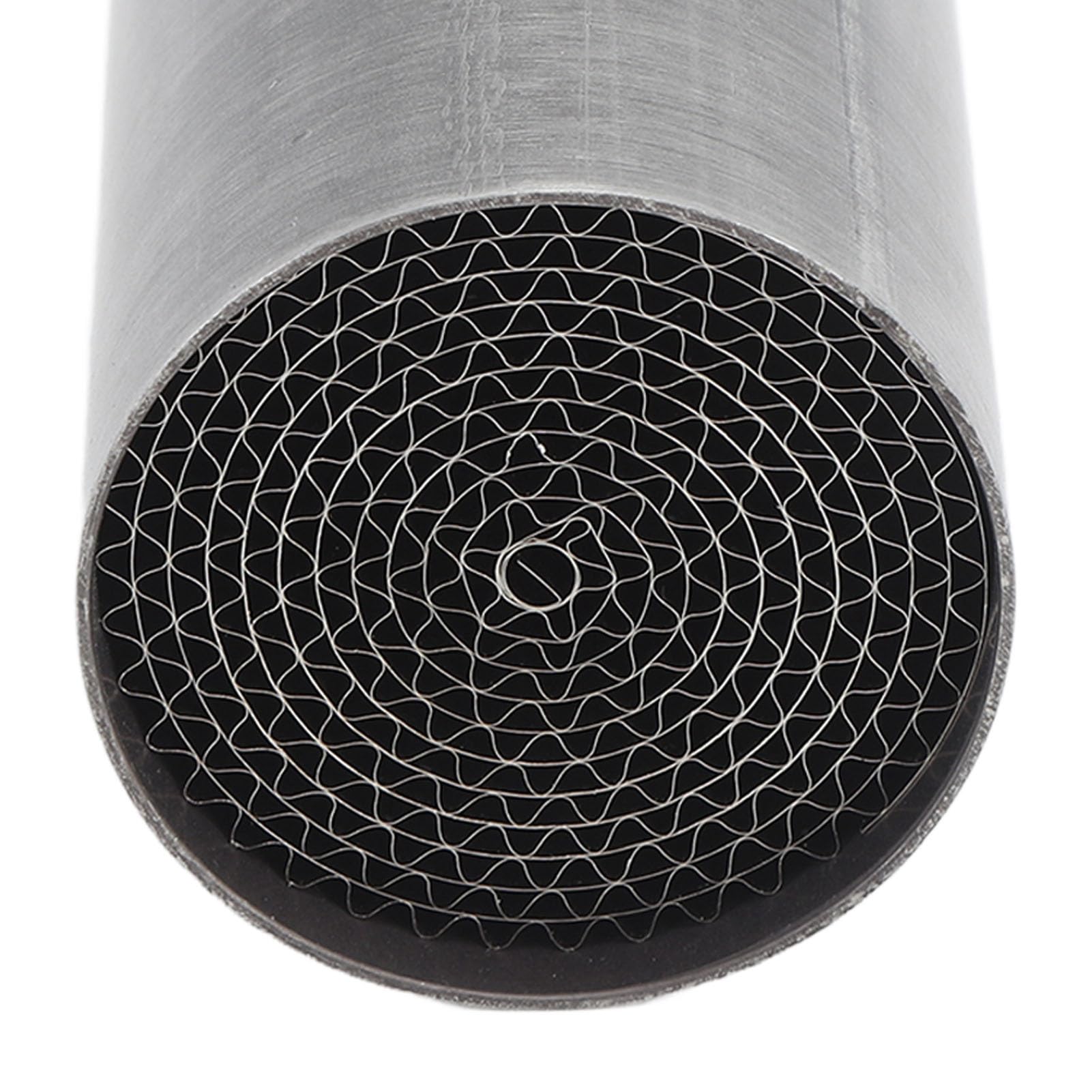 Échappement de Moto Catalyseur de Tuyaux Mid Typel Minongeur Fon Échappement Moyen Avant avec Réduction du Bruit Améliorée pour le Remplacement Générique de la Moto (48 * 100 mm)