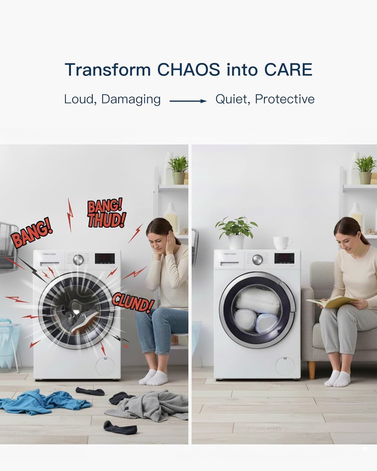 4 PCs Shoe Washing Machine Bag, Upgraded Lock-Zipper Design, 360° Deep Clean for Sneakers, Tennis Shoes and Slippers, Quiet Shoe Laundry Bag for Washer and Dryer (4 PACK) - Image 5