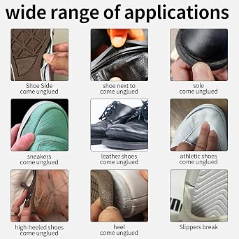 Shoe Glue Heavy Duty,Shoe Sole Repair Adhesive,Clear, Waterproof, high Strength, Strong.Shoe Cement for Sneakers, Leather Shoes, Hiking Shoes, Boots, Sandals, 2oz.