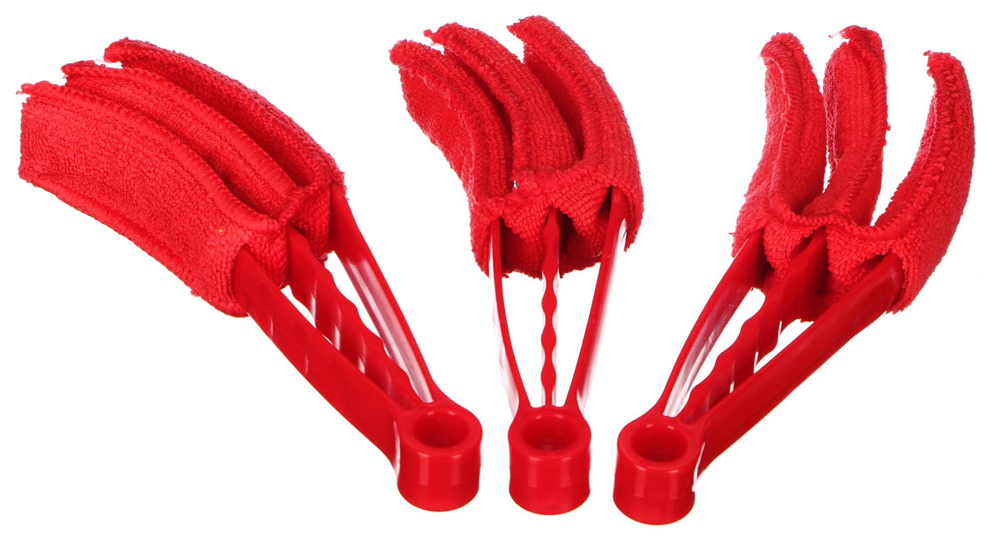 SIXTOL CAR DETAILING VENT BRUSH 3 | 3pcs Brush Set for Cleaning car air conditioners | Vent Grill |Red