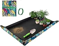 Vista 8 de 3 PCS Alfombrilla Impermeable de 29.5" x 29.5" para Trasplante de Plantas y Control de Desorden