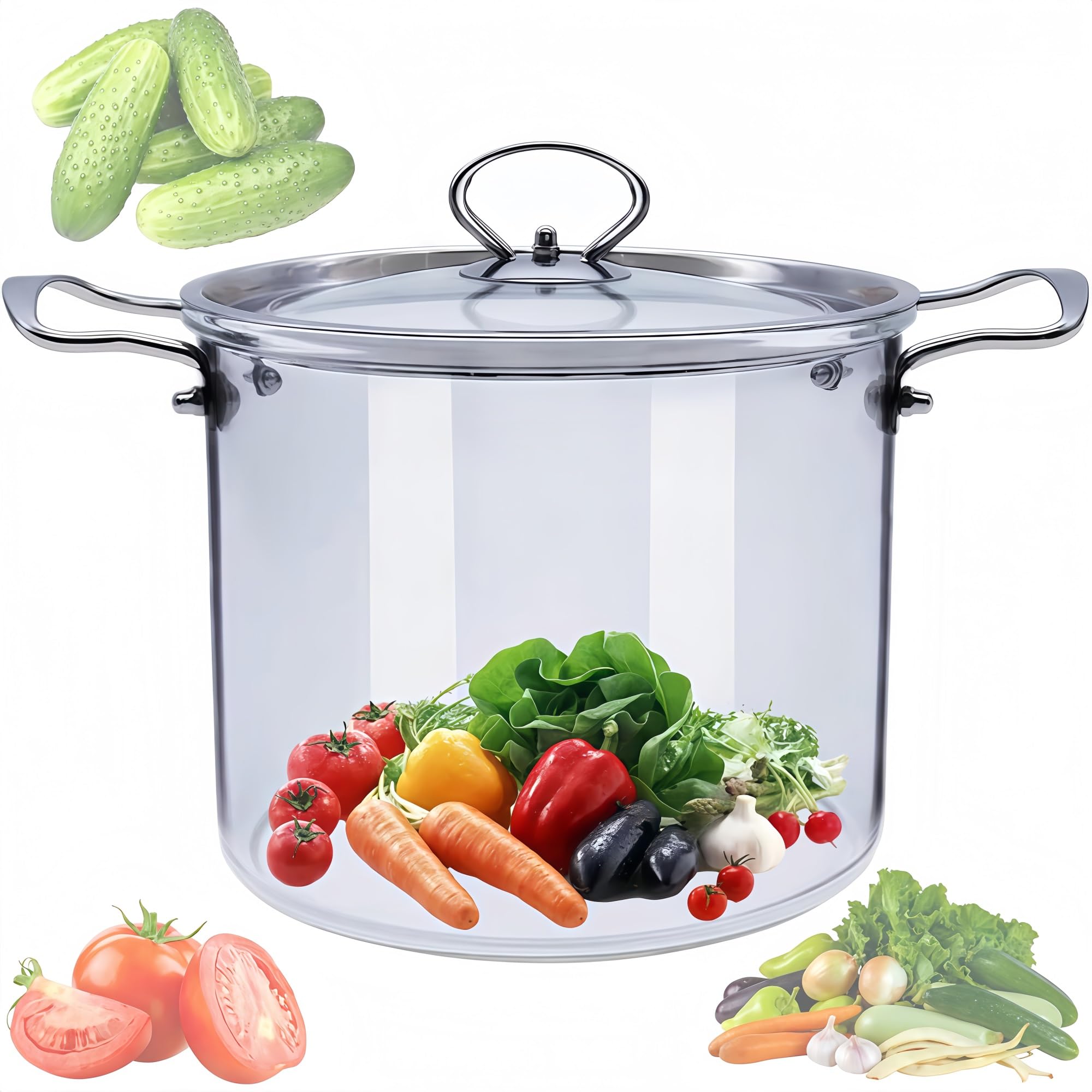 Kochtopf aus Glas – hitzebeständig, leicht, leicht zu reinigen, großartige Wärmeerhaltung, ideal für Nudeln, Suppe, Milch und mehr