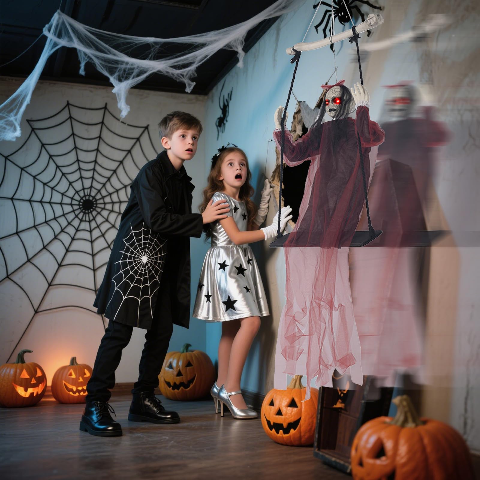 Dekoracje Halloween Rekwizyty Duchów z Przerażającymi Wyrazami Twarzy