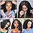 Fronbanis Bob Wig Human Hair Glueless Wigs Human Hair Pre Plucked Pre Cut 5x5 Short Curly Human Hair Wig For Black Women 180 Density Deep Wave Closure Wigs Human Hair 14 Inches Natural Black