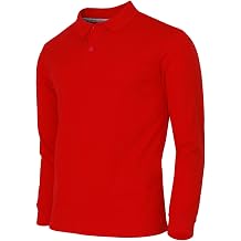 BCPOLO Mens Polo Shirt Cotton Pique Polo Shirt Long Sleeve Polo Shirt