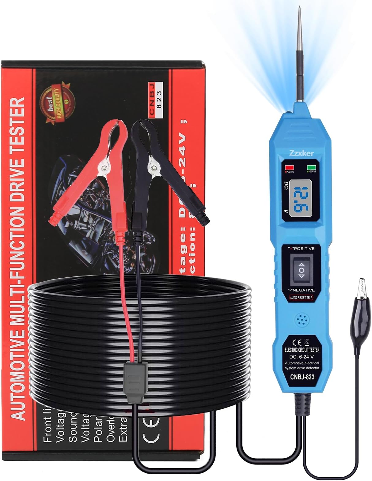 Power Circuit Probe Tester,3.5-36V DC Circuit Tester Automotive,Test Light,Fuse & Voltage Tester,Automotive Short Circuit Breake Finder Electrical Tools (Blue)
