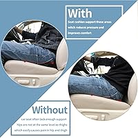 Vista 3 de Cojín de asiento de automóvil, almohadilla de asiento de espuma viscoelástica para ciática y alivio del dolor de espalda baja, cojín de asiento
