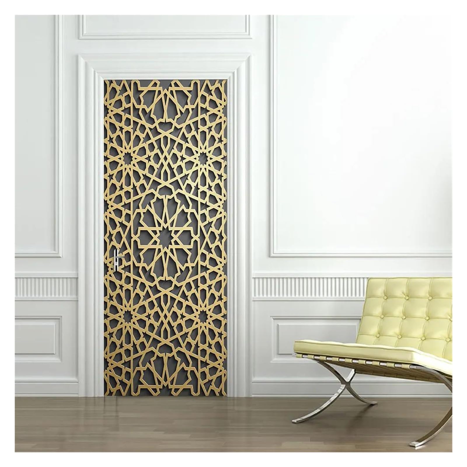 Autocollant de porte 3D en PVC lavable : la solution idéale pour masquer les imperfections