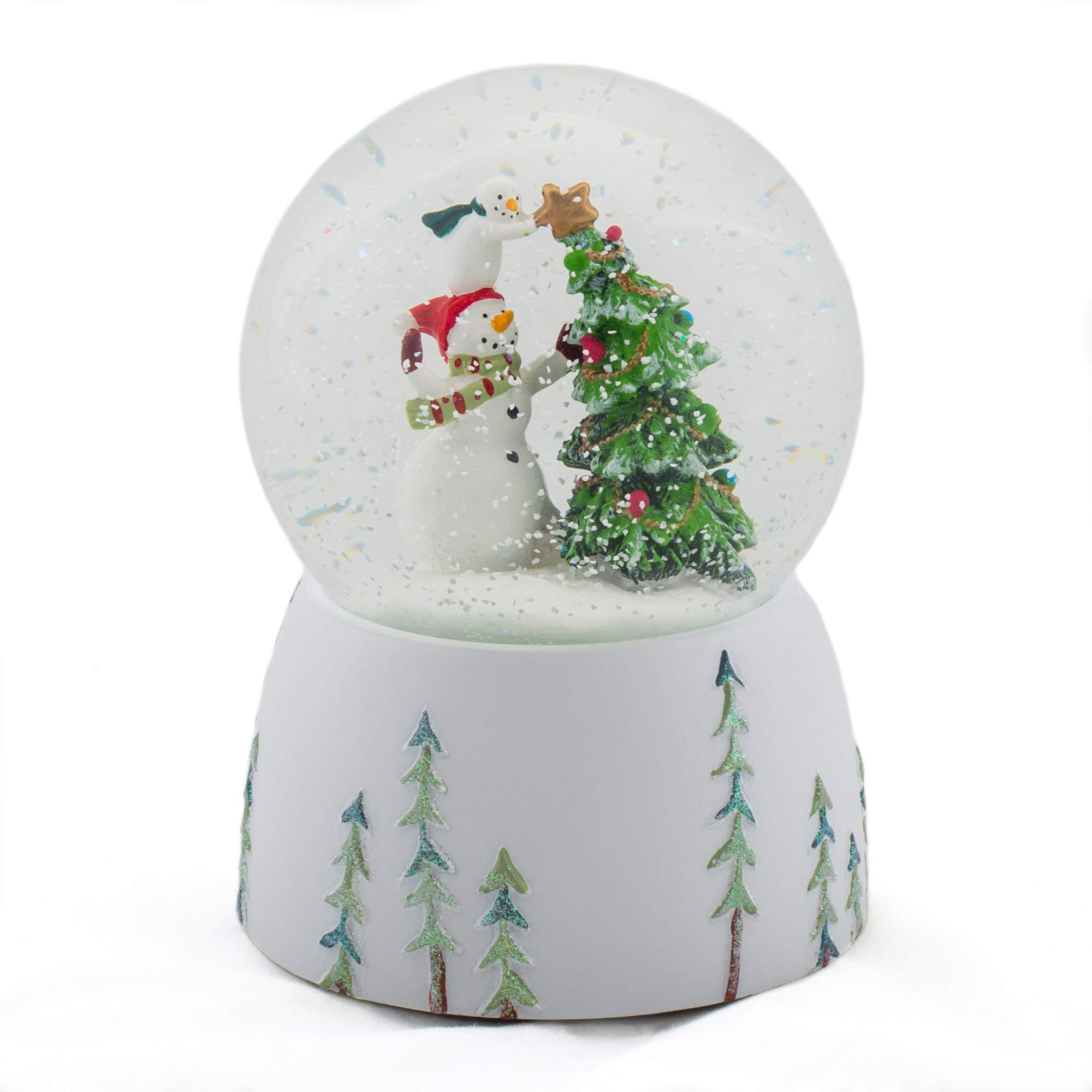 Snowman w/Xmas Tree Roman de 5,75 pulgadas ideal para decorar tu chimenea estas fiestas