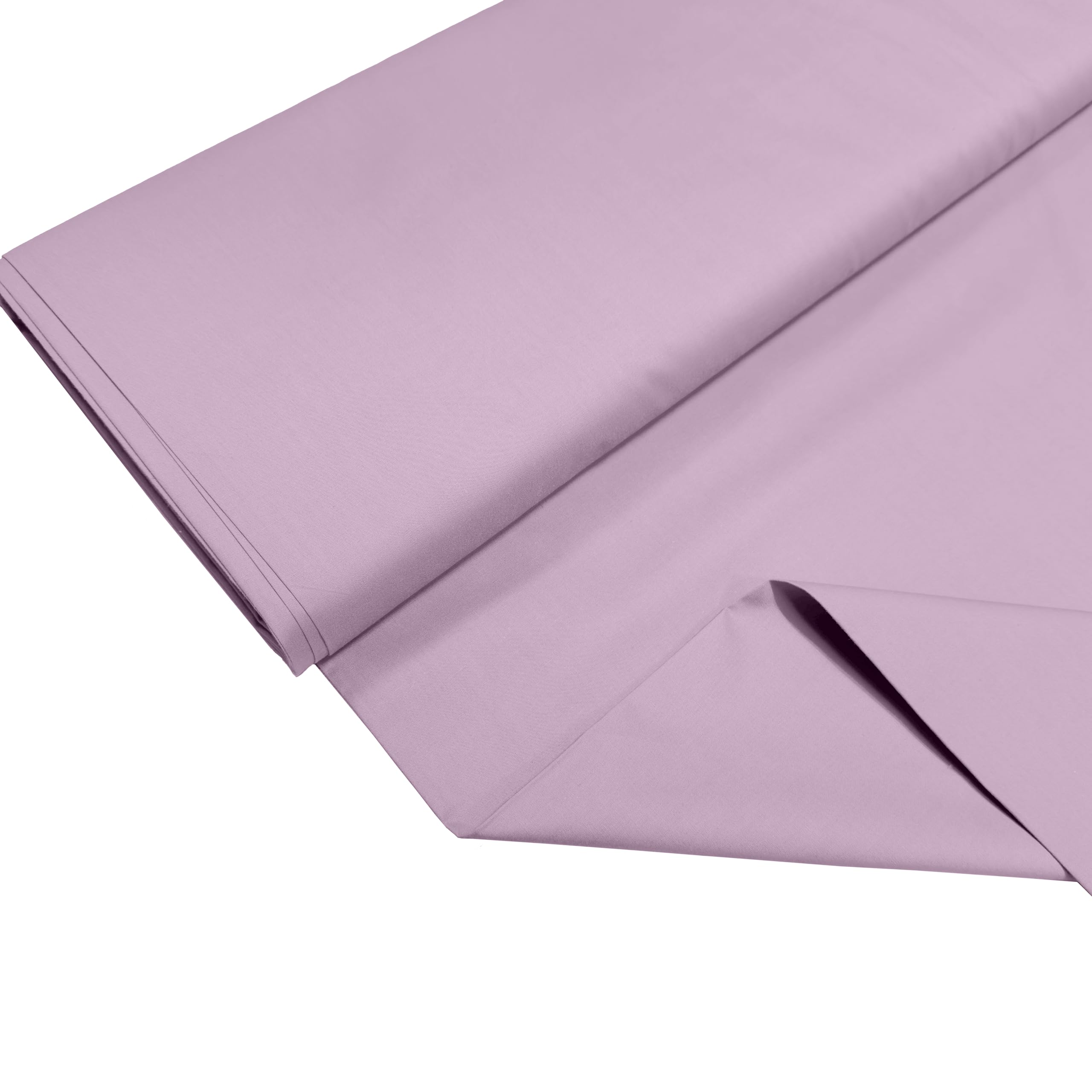 Thefabrictrade Lilac 100% Cotton Percale Fabric – 200 Thread Count, 120 Gsm, Breathable & Durable Material For Bedding, Quilting & Sewing - 50Cm X 55Cm (Lilac)