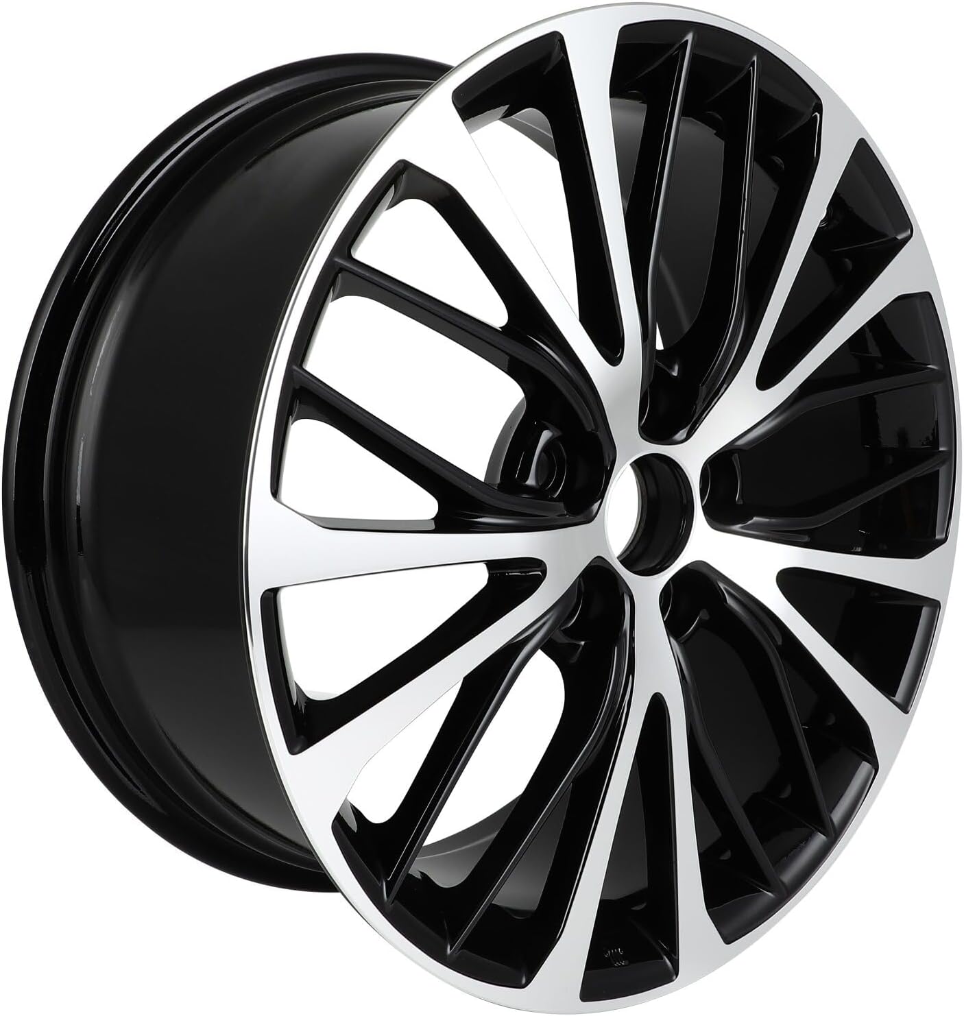 SCITOO wheel rims size:18 * 8.0in,ET:50,H/PCD:5 * 114.3,CB:60.1,1 pcs BLACK MACHINE FACE