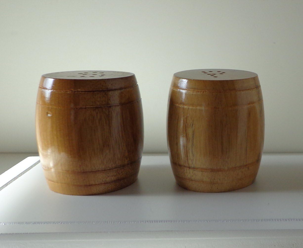 SALT AND PEPPER SHAKER SET BARRELS Other Products Home & Kitchen