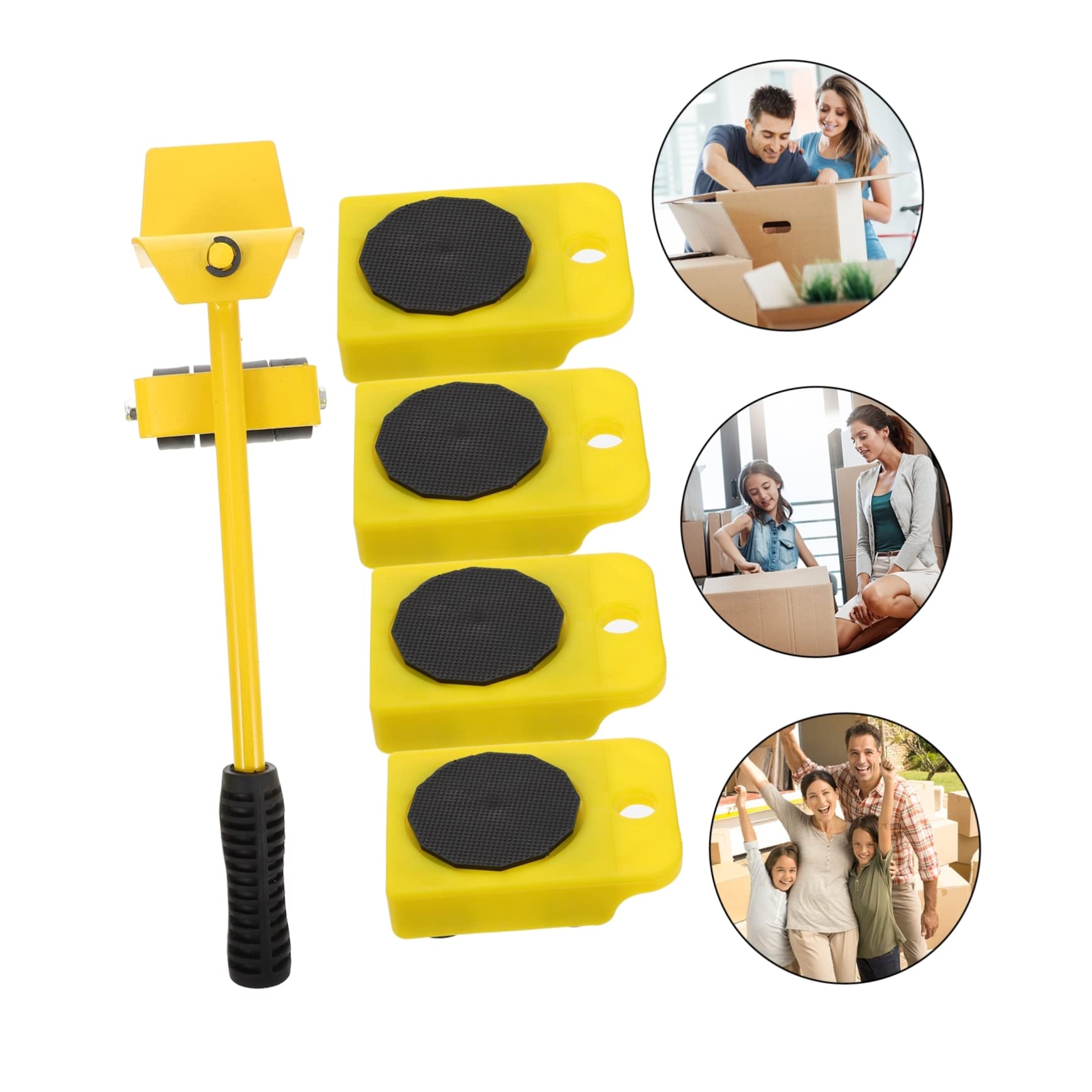 OSALADI 5pezzi Sollevamento Per Mobili Con Cursori e Asta Di Sollevamento Attrezzo Per Traslochi Di Mobili Pesanti Kit Per Spostamento Di Elettrodomestici