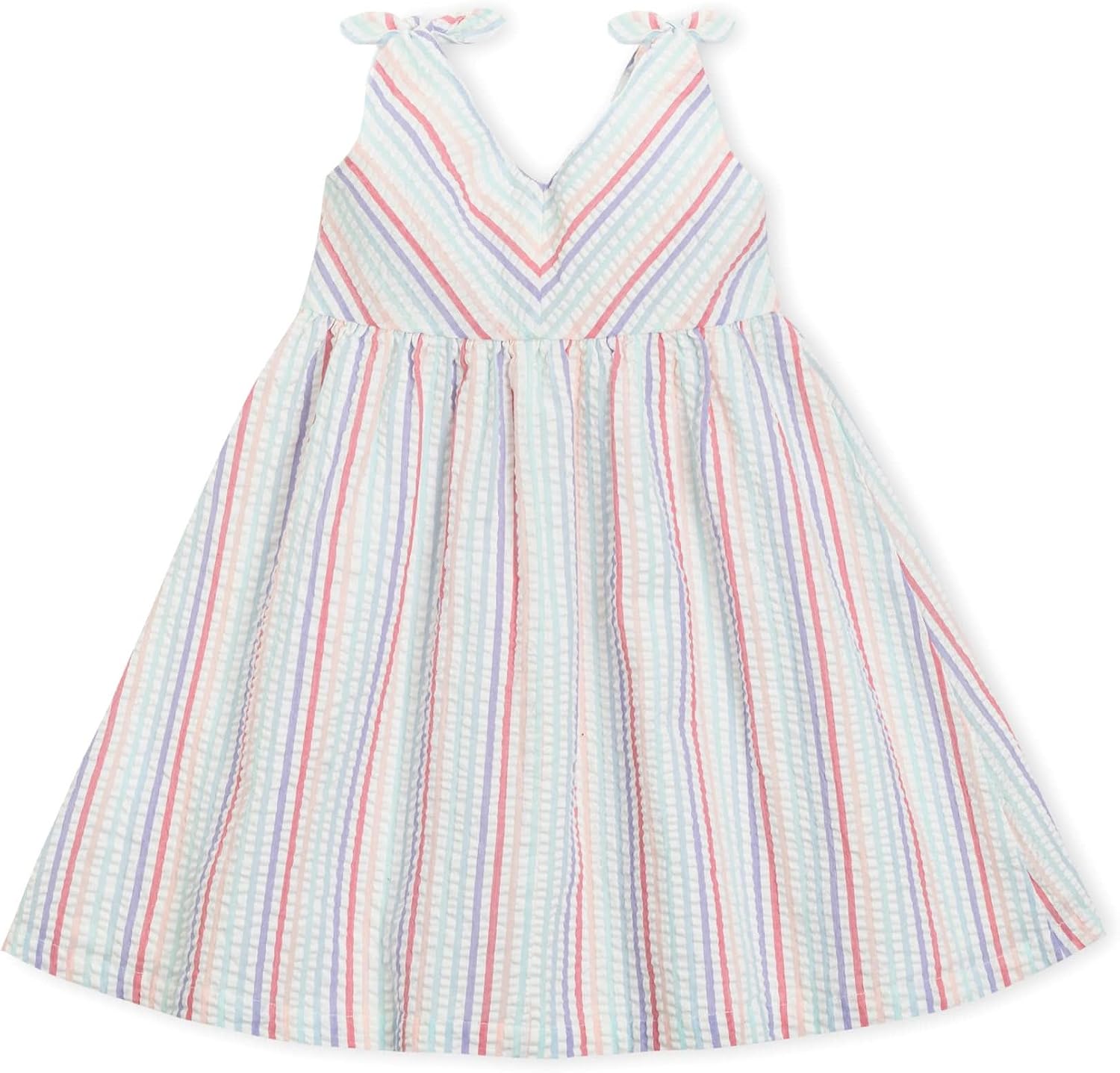 Hope & Henry Girl Swing Dress with Bow Shoulders