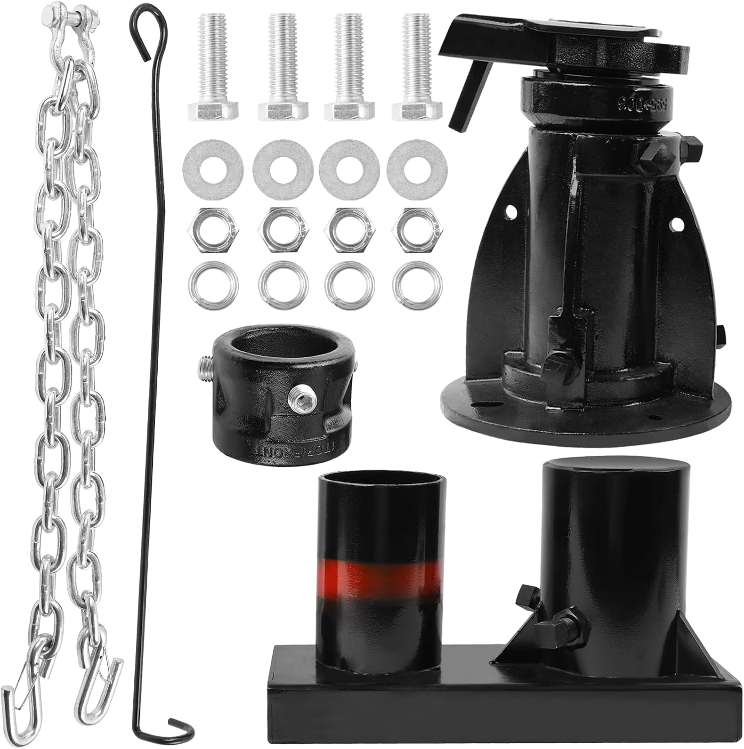 C5GX1216 12"-16" Adjustable Cushioned 5th Wheel to Gooseneck Adapter Compatible with 7-1/2" Offset, Towing Capacity 20000 Lbs, OE C5GX-1216