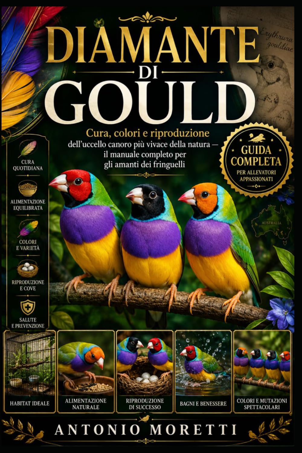 DIAMANTE DI GOULD: Cura, colori e riproduzione dell’uccello canoro più vivace della natura — il manuale completo per gli amanti dei fringuelli