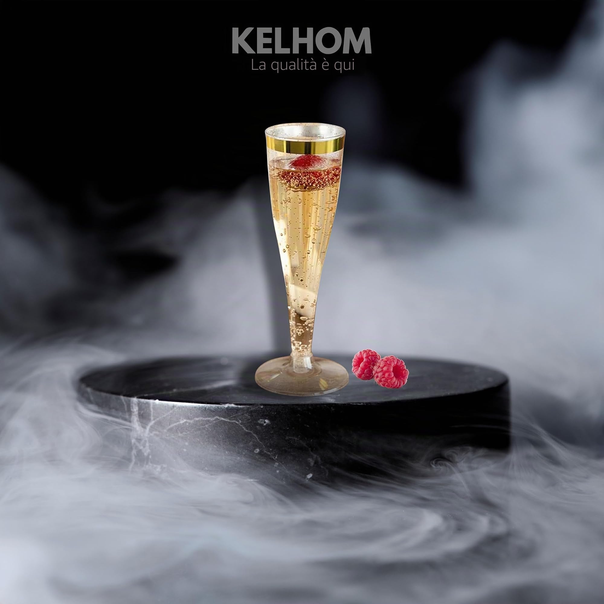Flauti da Champagne Di Alta Qualità Riutilizzabili da 133 ml Con Bordo Dorato BPA gratuito, Set di 50 Eleganti Flauti In Plastica Resistenti,per Festa di Matrimonio, Compleanni e Cocktail in Plastica