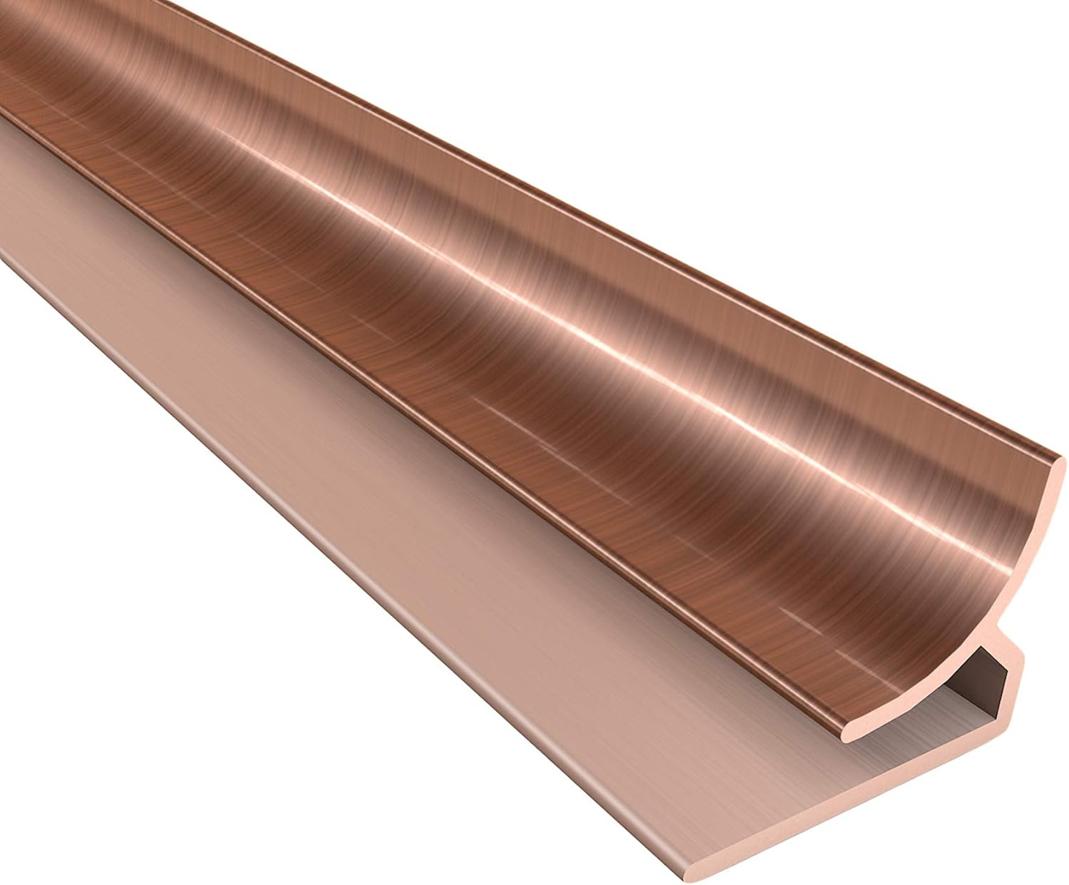 FASÄDE 47 in. Decorative Vinyl Inside Corner Trim Polished Copper (5 Pack)