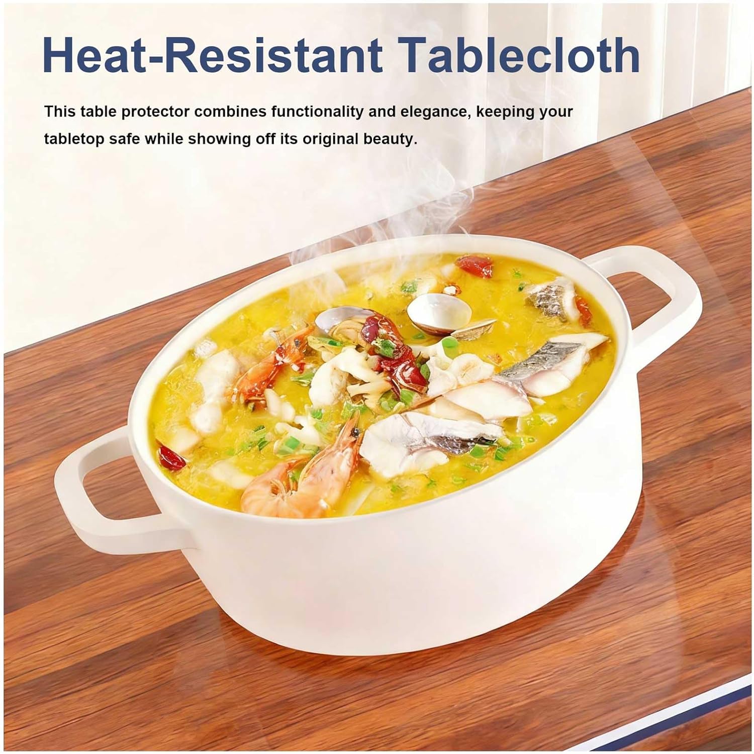 1.5mm Thick 14"x18" Transparent Vinyl Desk Pad, PVC Table Protector for Wooden Furniture Tops