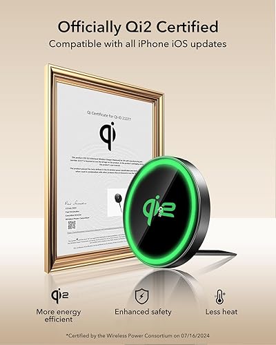 Miniatura 5 de ESR Cargador Magsafe con soporte, cargador inalámbrico de 15 W, cargador Magsafe para iPhone 171615141312, AirPods 43ProPro 2, Galaxy S25,