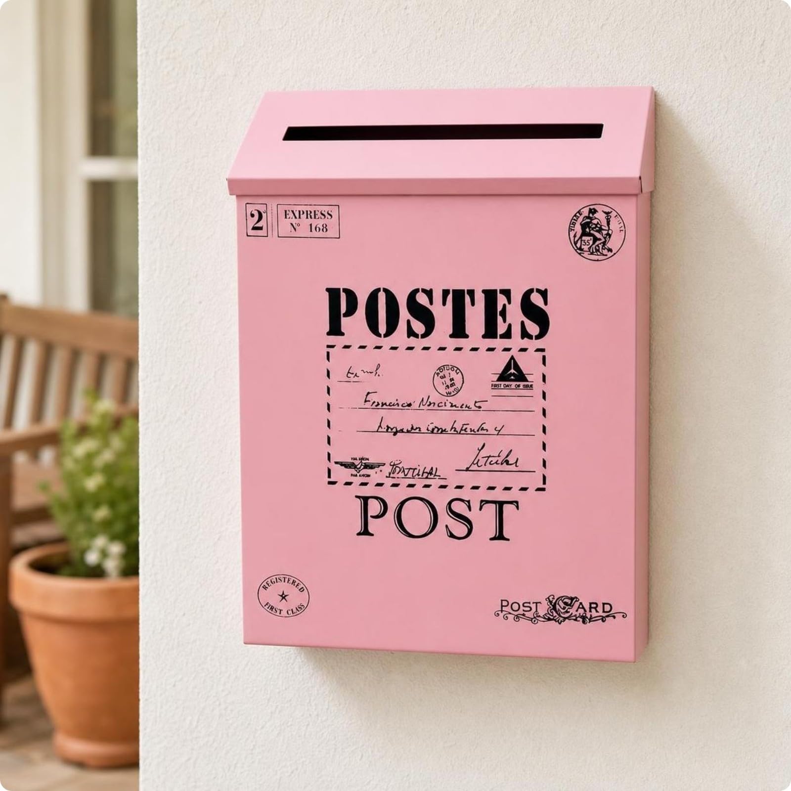 Cassetta Postale da Parete, Rosso, Lettera Grande