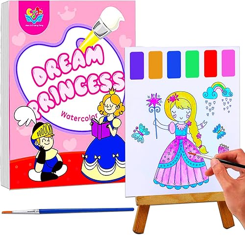 JUNQIU - Libros de pintura con agua para niños de 4 a 8 años, para colorear sin desorden para niños de 1 a 3 años, libros de acuarela para colorear