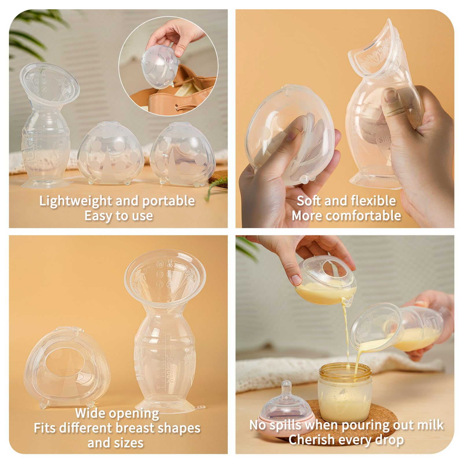 Haakaa 150 ml manuelle Milchpumpe mit Saugfuß und Milchauffänger