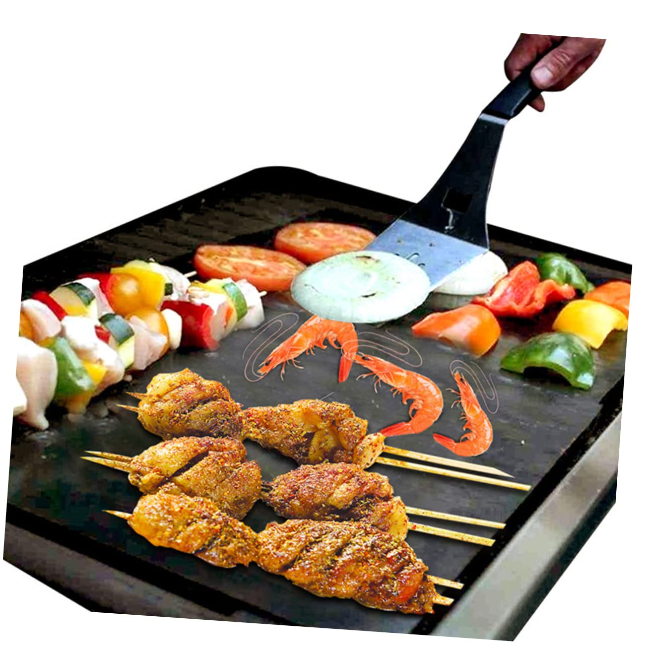 Sosoport 2 Series Tapete para Hornear Departamento Interior Parrilla Estera Alfombrilla para Hornear Almohadilla para Hornear Forro para Hornear Barbacoa Teflón Negro 4 Piezas
