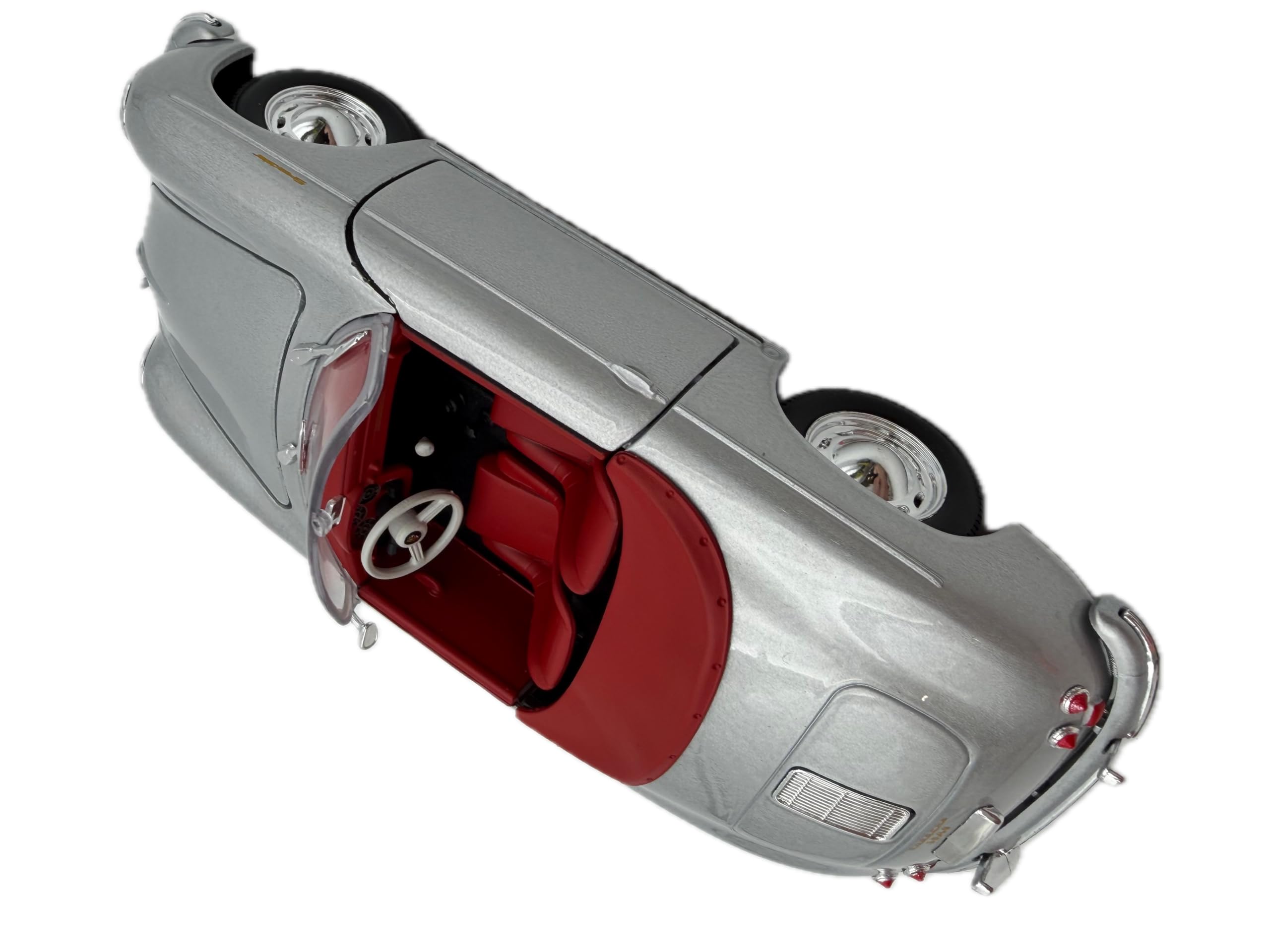 Porsche 356 Speedster Modellauto 1:24, Silber - Detailgetreues Sammlermodell I GT Marketing I Miniatur Fahrzeug (Museum Edition)