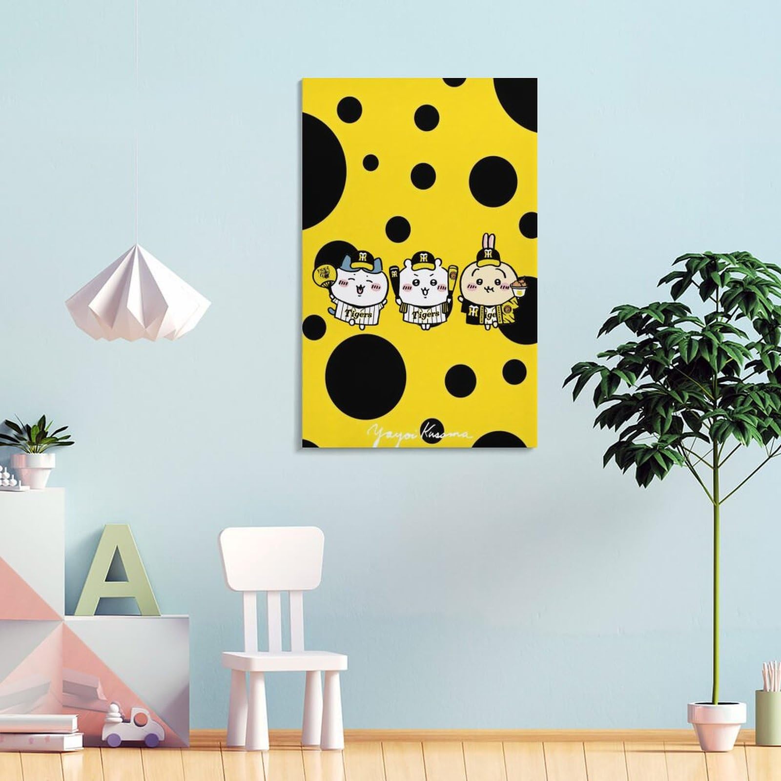 Amazon.co.jp: ちいかわ[阪神タイガース] キャンバス 絵画 絵 現代装飾