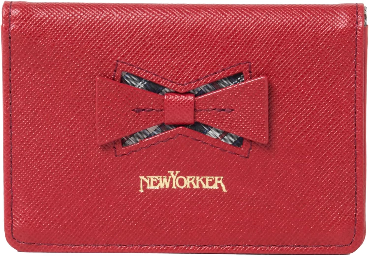 NEWYORKER(ニューヨーカー) Women's Pass Case Commuter Holder, red, 横10.5cm x 縦7cm x 厚さ1cm