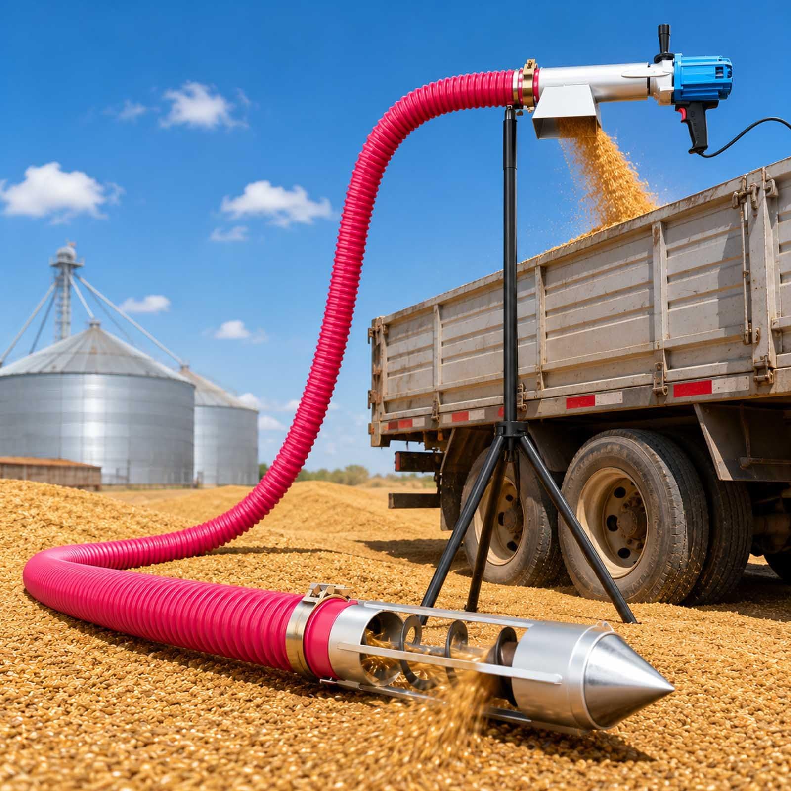 2800W Getreideförderer für Mais, Weizen, Reis, Sojabohnen, 4 m lang, robustes Design, effiziente Massenhandhabungsausrüstung für Landwirtschaft und Landwirtschaft