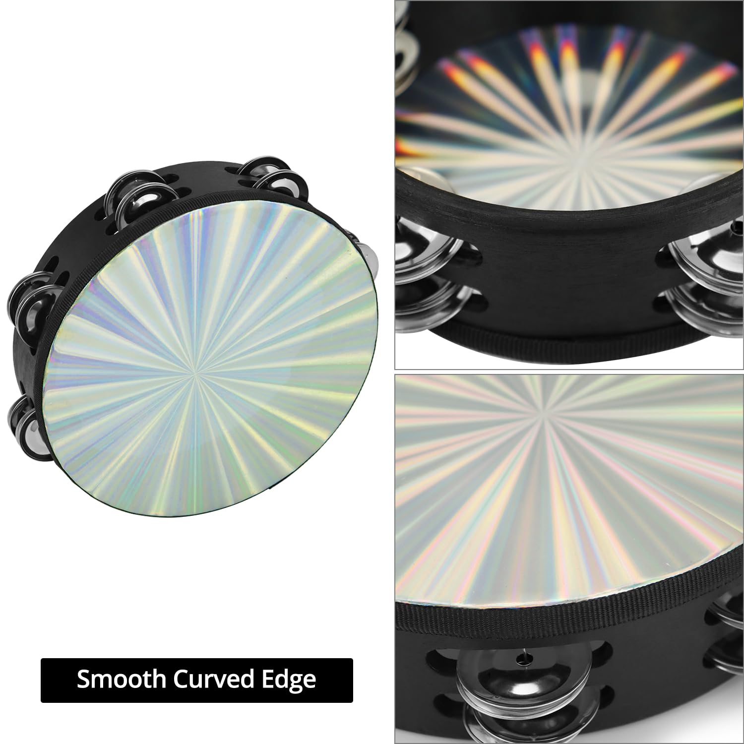 Amazon.com: QWORK 3-Pack Wood Church Tambourine Set for