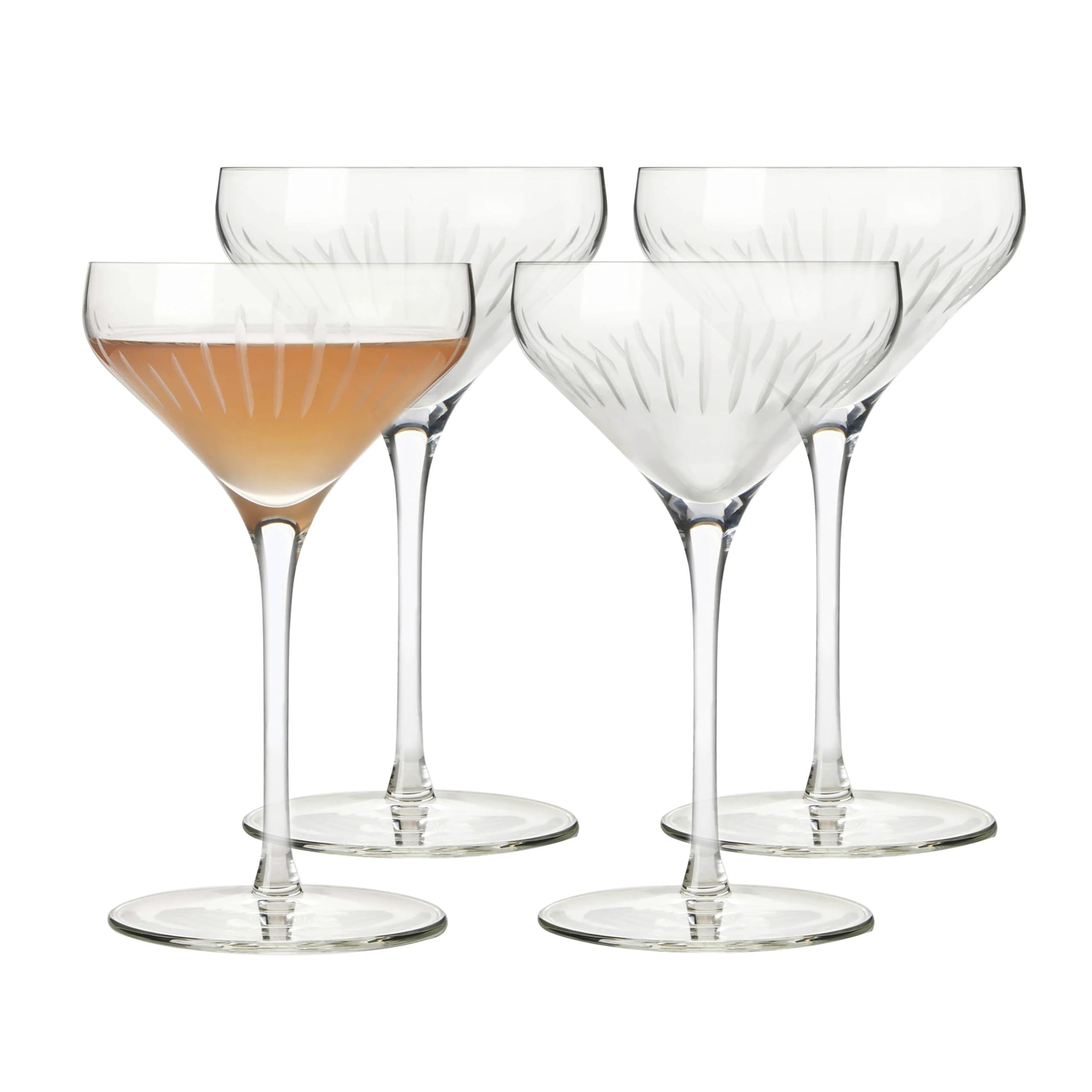 Signature Greenwich Coupe Cocktail Glasses Set of by Libbey – 8 Ounces, 8.0 fluid_ounces, Glass, Signature Greenwich 4, Pack of 4