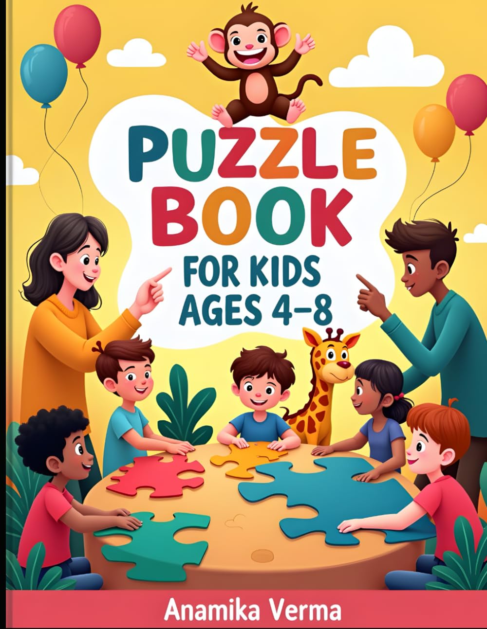 Puzzle Book for Kids Ages 4–8: Activity book for kids, Picture Matching, Word Recognition, Spelling & Counting Fun