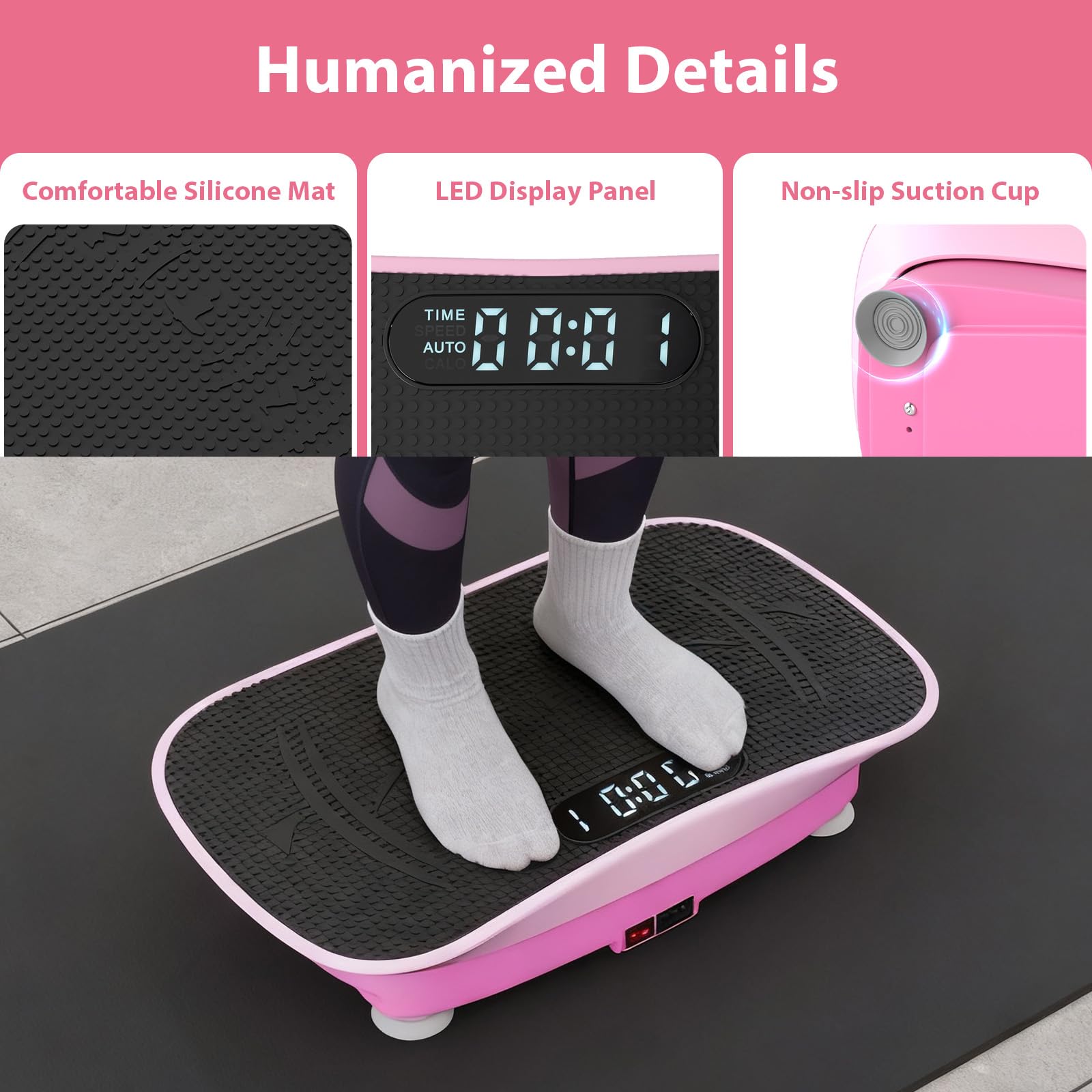 DORTALA Máquina de ejercicio con placa de vibración, plataforma vibratoria de fitness con control remoto, 10 velocidades, pantalla LED, tablero de máquina agitadora de entrenamiento de cuerpo completo