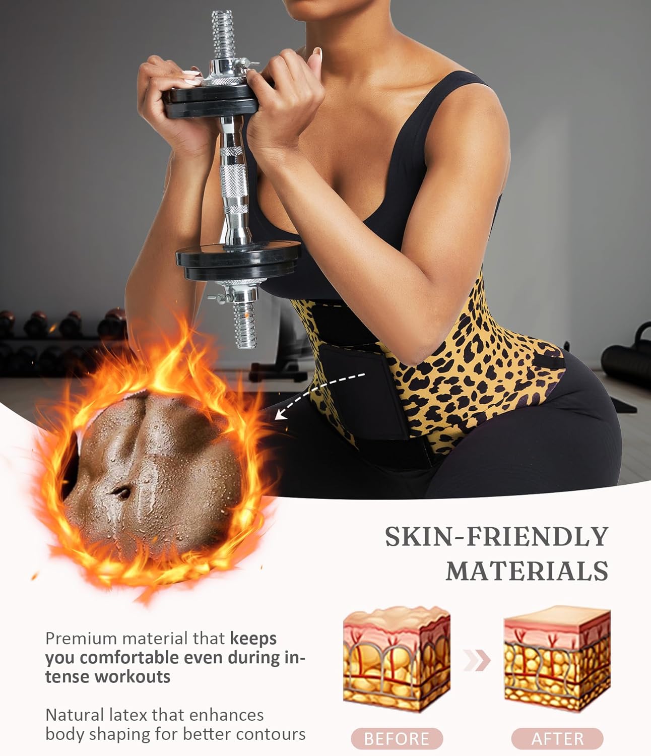 FeelinGirl Waist Trainer Workout Waist Cincher Trimmer Belt Tummy Control Body Shaper Triple Wrap Women and Men - Image 3